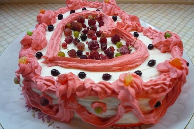 Wild Berry Chiffon Cake with Curd Cream