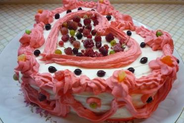 Wild Berry Chiffon Cake with Curd Cream