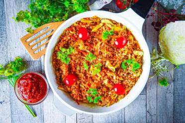 Savory Stir-Fried Buckwheat and Cabbage