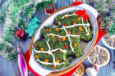 Festive Christmas Tree Salad for the New Year