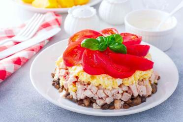 Smoked Chicken and Mushroom Salad