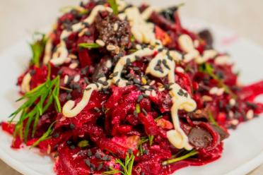 Beet, Prune, and Walnut Salad