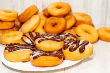 Golden Brown Donuts with Sweet Milk Glaze