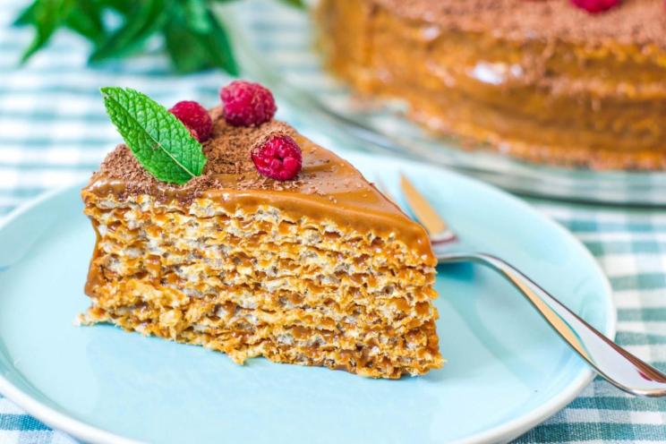 No-Bake Waffle Cake with Boiled Condensed Milk