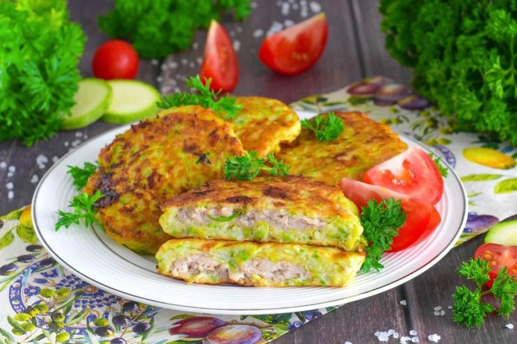 Zucchini and Minced Meat Pancakes