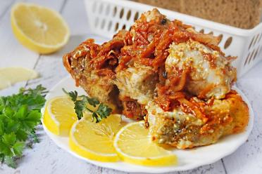 Marinated Pollock with Carrots and Onions