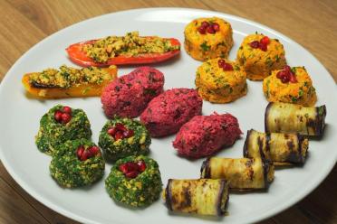 Georgian Pkhali and Nut-Stuffed Eggplants