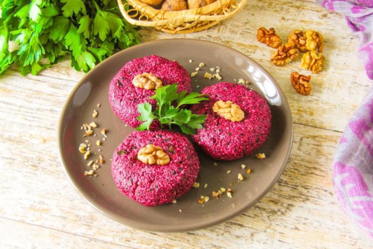 Georgian Beet and Nut Pkhali: A Vibrant, Flavorful Appetizer