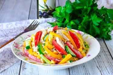 Chicken and Vegetable Salad with Mayo Twist
