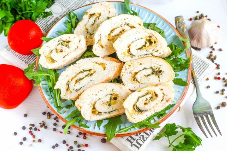 Oven-Baked Cheese Chicken Roll Oven-Baked Cheese Chicken Roll