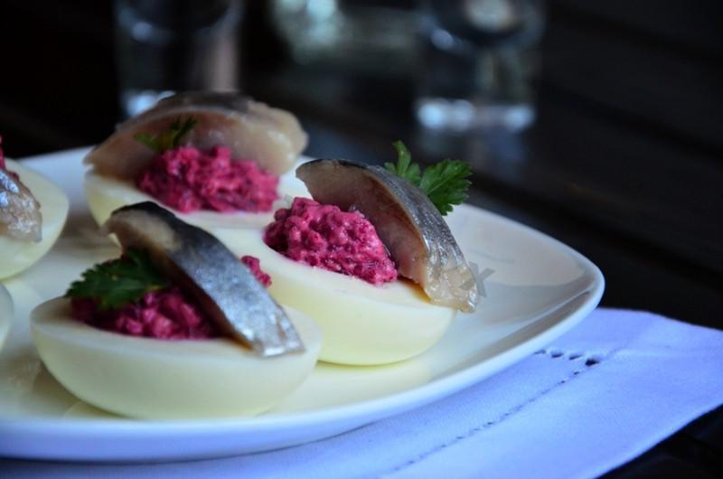 New Year’s Eve Herring and Beet Egg Appetizer