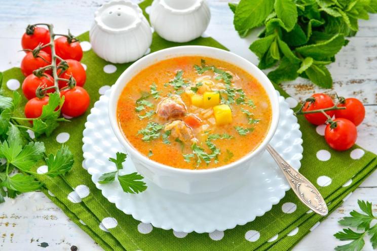 Hearty Rice, Potato, and Meat Soup