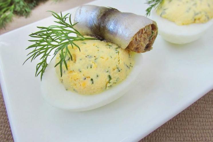 Salted Sprat Stuffed Eggs Salted Sprat Stuffed Eggs