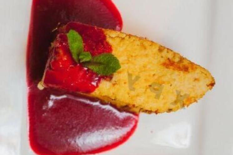 Millet Breakfast Casserole with Currant Sauce