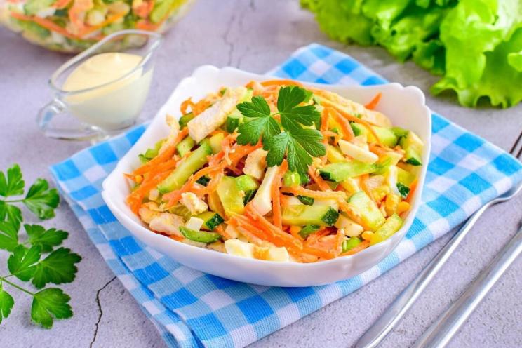 Korean Carrot and Chicken Salad with Cucumbers Korean Carrot and Chicken Salad with Cucumbers