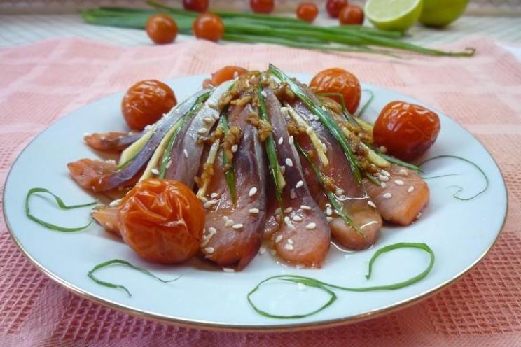Fusion Salmon Sashimi by Nobuki Matsushima