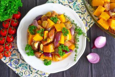Baked Pumpkin and Meat Delight