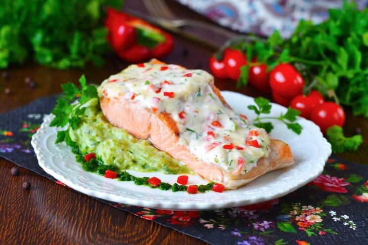 Cheesy Oven-Baked Chum Salmon