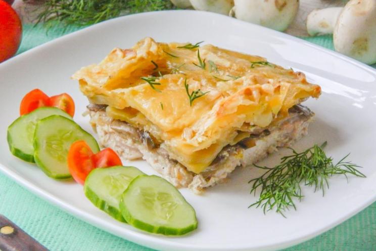Easy Chicken and Mushroom Gratin Easy Chicken and Mushroom Gratin