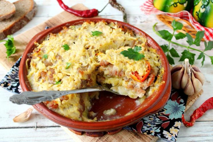 Baked Zucchini and Minced Meat Casserole