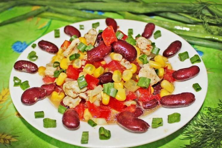Healthy Protein Salad with Mustard-Honey Dressing