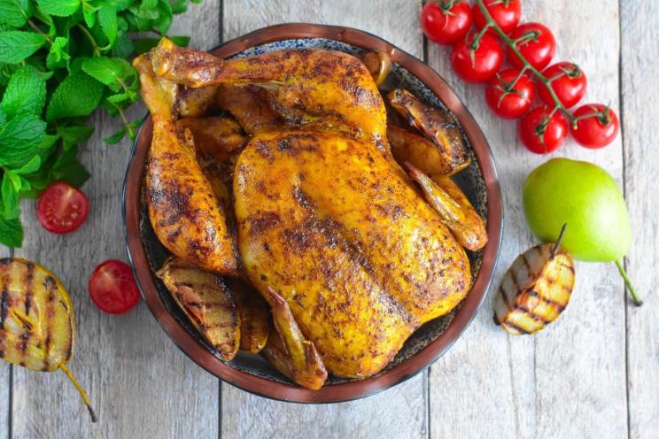 Roasted Chicken with Pears
