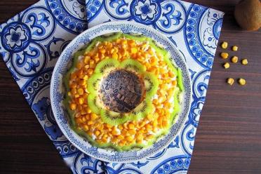 Layered Chicken & Veggie Ring Salad