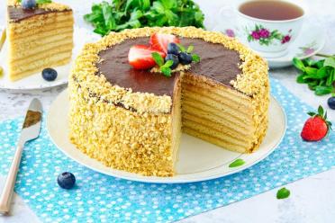 Festive Honey Custard Cake