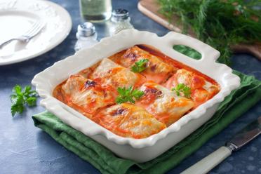 Oven-Baked Stuffed Cabbage Rolls with Minced Meat