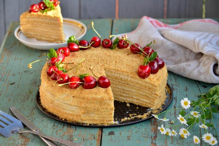 Classic Honey Custard Cake