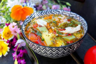 Hearty Summer Vegetable and Potato Soup