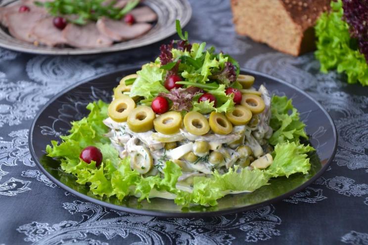 Tangy Tongue and Pickle Salad
