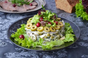 Tangy Tongue and Pickle Salad