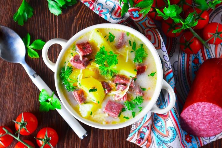 Hearty Cheese and Sausage Soup