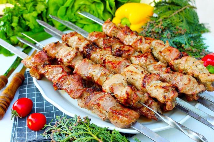 Soviet-Style Pork Kebabs with Vinegar and Onions