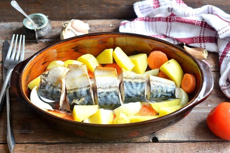 Oven-Baked Mackerel with Vegetables