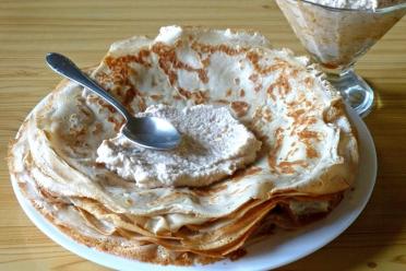 Cottage Cheese, Jam, and Nut Pancake Filling