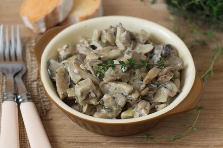 Creamy Oyster Mushrooms in Sour Cream Sauce