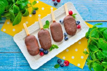 Easy Two-Ingredient Chocolate-Dipped Popsicles