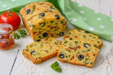 Savory Olive & Sun-Dried Tomato Cake