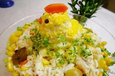 Festive Rooster-Themed Salad