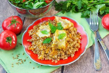 Baked Fish and Buckwheat Delight