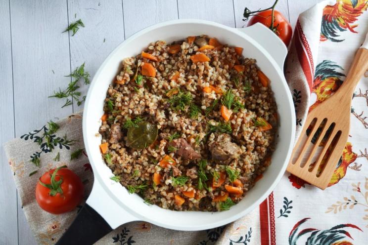 Quick & Hearty Buckwheat Stew Skillet