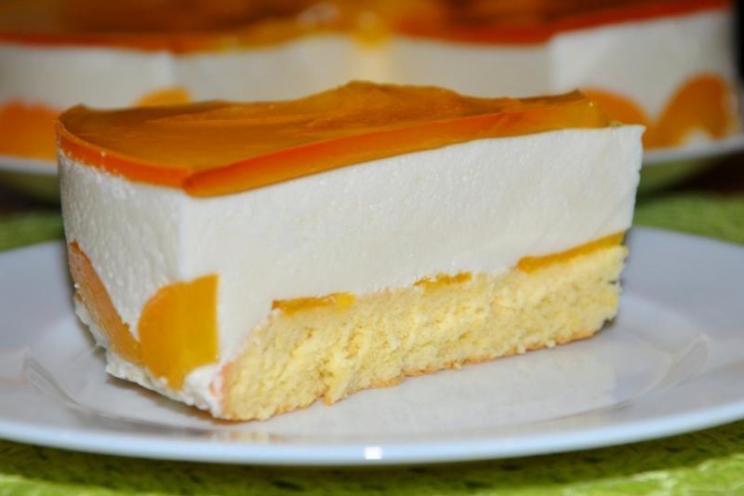 Peach Cream Cheese Delight Cake