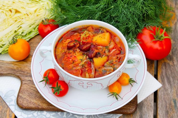 Hearty Vegan Borscht with Beans