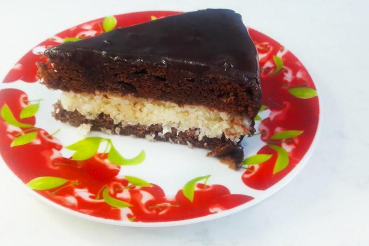 Decadent Chocolate Bounty Cake with Coconut Filling