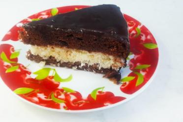 Decadent Chocolate Bounty Cake with Coconut Filling