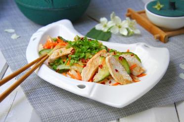Spicy Korean Cucumber and Chicken Salad