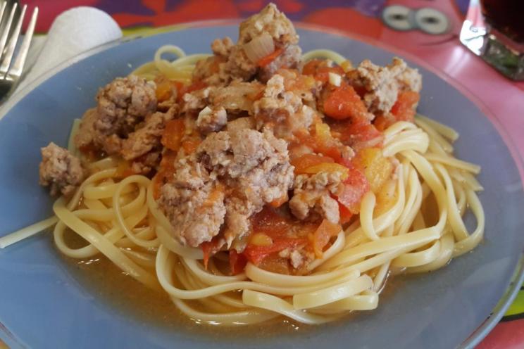 Exotic Rabbit Bolognese Pasta