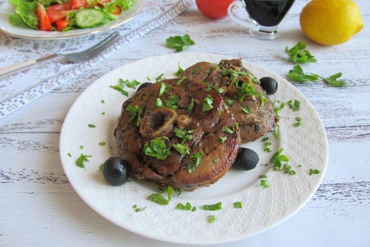 Oven-Baked Soy-Marinated Turkey Leg Steaks